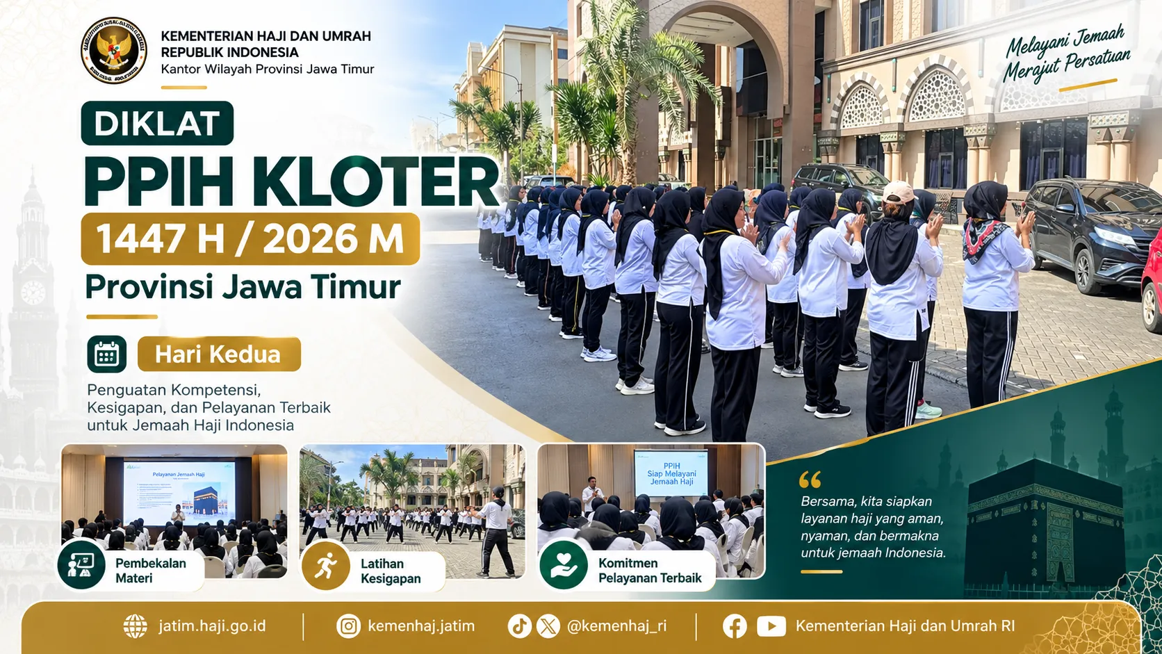 Diklat PPIH Kloter 1447 H2026 M Provinsi Jawa Timur Hari Kedua
